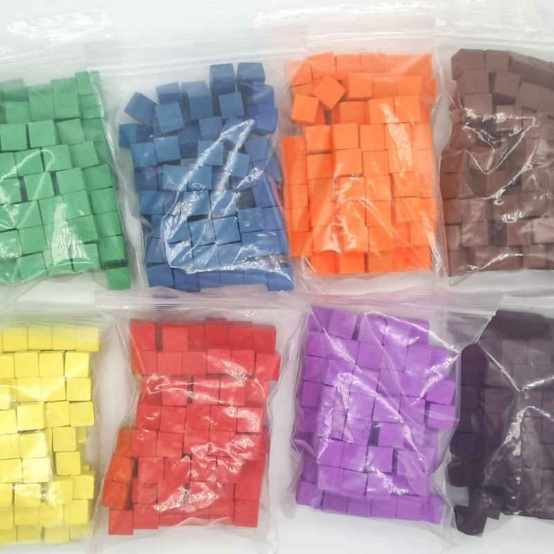 Board Game Hegemony - 100 ピース/ロット 10 ミリメートルウッドキューブカラフルなサイコロチェスの駒直角トークンパズルボードゲーム早期教育無料。 配送