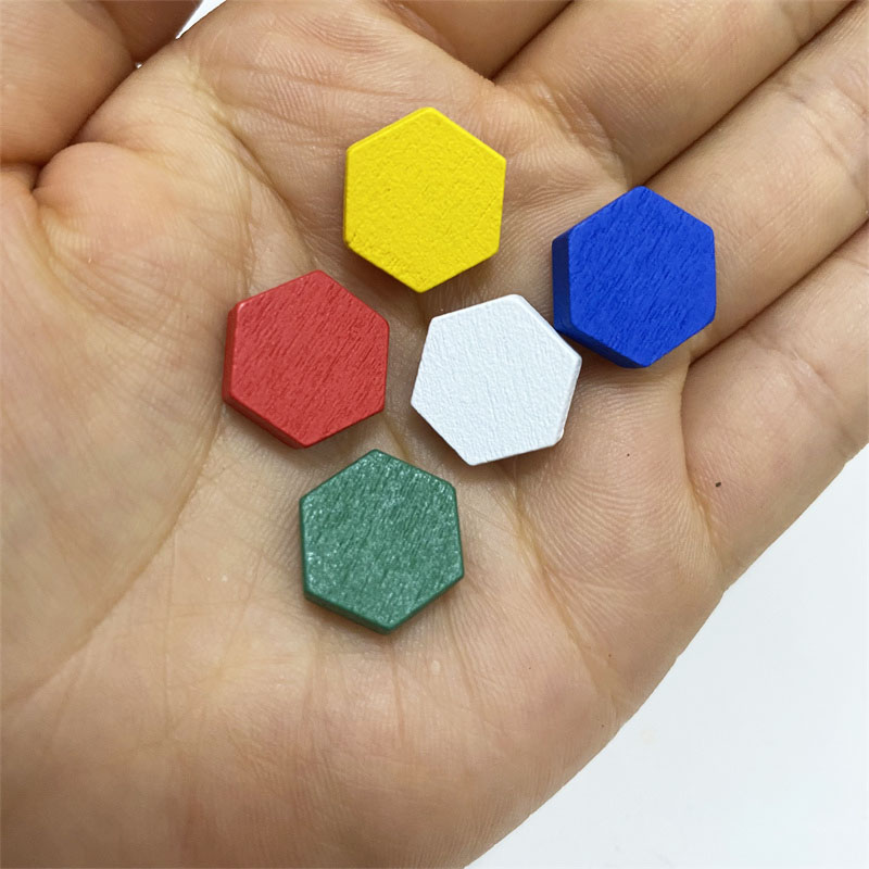 Board Game Hegemony - 50個の木製六角形プリズム,チェス盤,トークン,ゲーム,DIYアクセサリー用