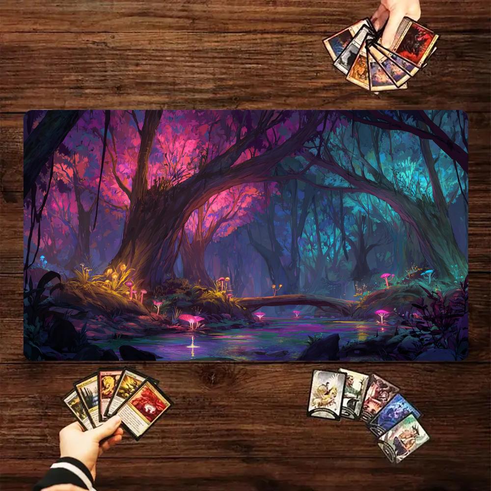 Play Mat Neoprene - Forest Secret Realm テーマ TCG プレイマット