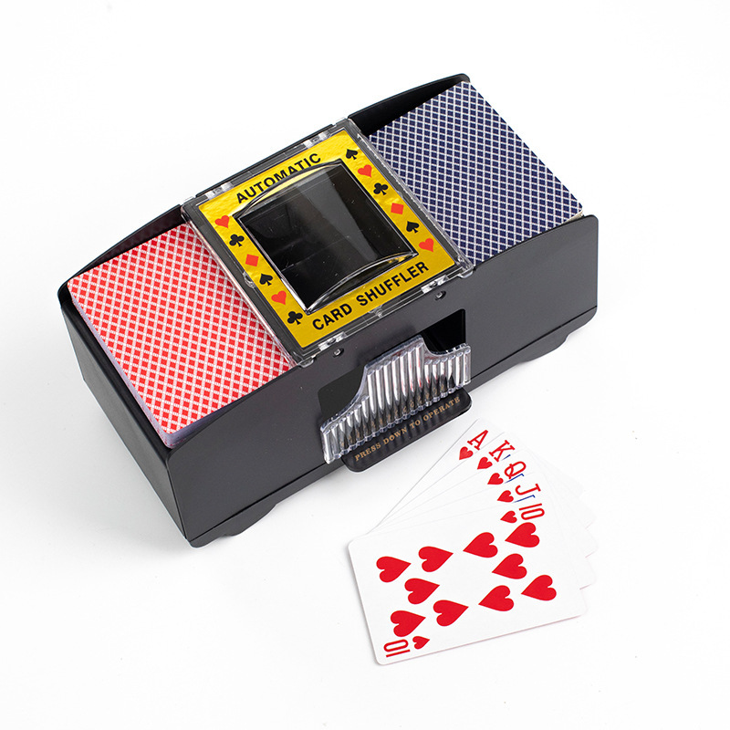 Board Game Hotel - 自動カードシャッフルマシン 1/2デッキ 電動ポーカーカードシャッフル USB電池式 カードゲーム ホームパーティー用