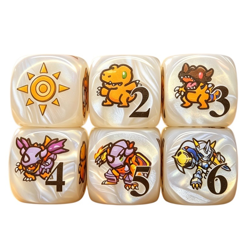 Board Game Hegemony - 2 ピース/セットデジモン DTCG オムニモンアグモントークントークン多面サイコロカードゲームカウンター樹脂 20 ミリメートルボードゲーム特別なサイコロおもちゃギフト