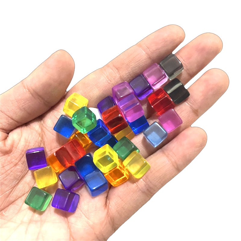 Board Game Hegemony - 正方形の透明なサイコロ,パズルゲーム,キューブボード,チェスピース,8mm, 100個/セット