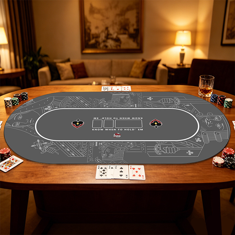 Board Game Hotel - テキサスホールデムポーカー珪藻土テーブルマット、耐摩耗性滑り止め防音デスクパッド、カードゲームテーブル用特殊マット