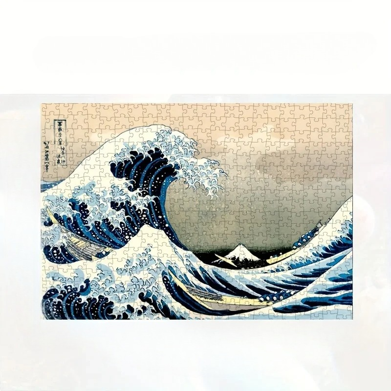 Jigsaw Puzzle Adult - 神奈川沖浪裏 ジグソーパズル 500/1000/1200/2000ピース ペーパーアートおもちゃ 北斎名作 ホームデコレーション