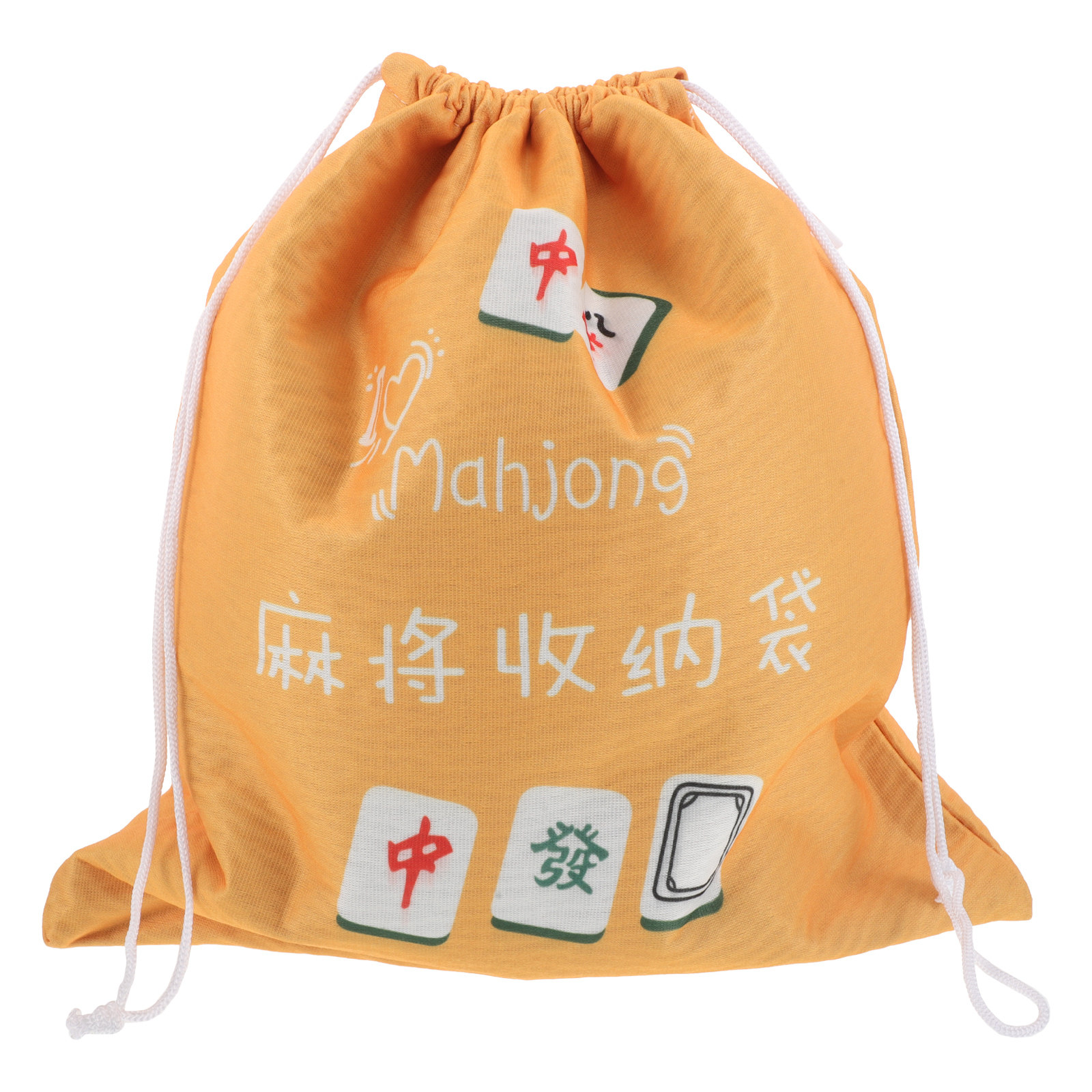 Tile Bag Drawstring - 大型布製麻雀牌収納ポーチ、巾着麻雀牌バッグ、携帯用オーガナイザー、旅行用、家庭用ギフト、防塵防湿
