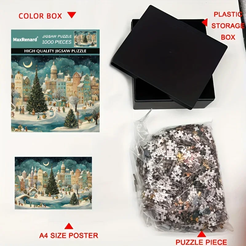 大人向けクリスマスジグソーパズル - 暖かい冬の雪景色が描か - Jigsaw Puzzle Adult のレビューと価格