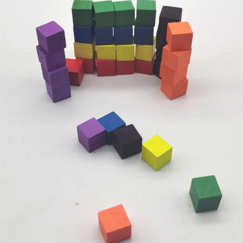 100 ピース/ロット 10 ミリメートルウッドキューブカラ - Board Game Hegemony のレビューと価格