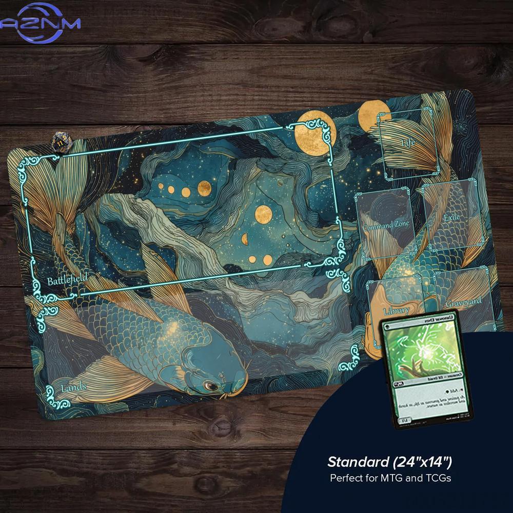 アート風鯉柄デザインMTGプレイマット マジックカードバトル - Play Mat Neoprene のレビューと価格