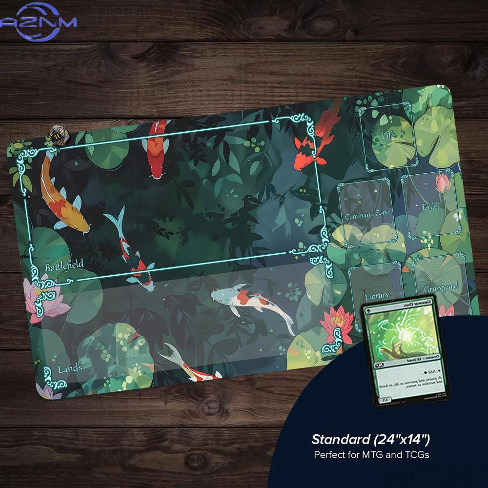アート風鯉柄デザインMTGプレイマット マジックカードバトル - Play Mat Neoprene のレビューと価格