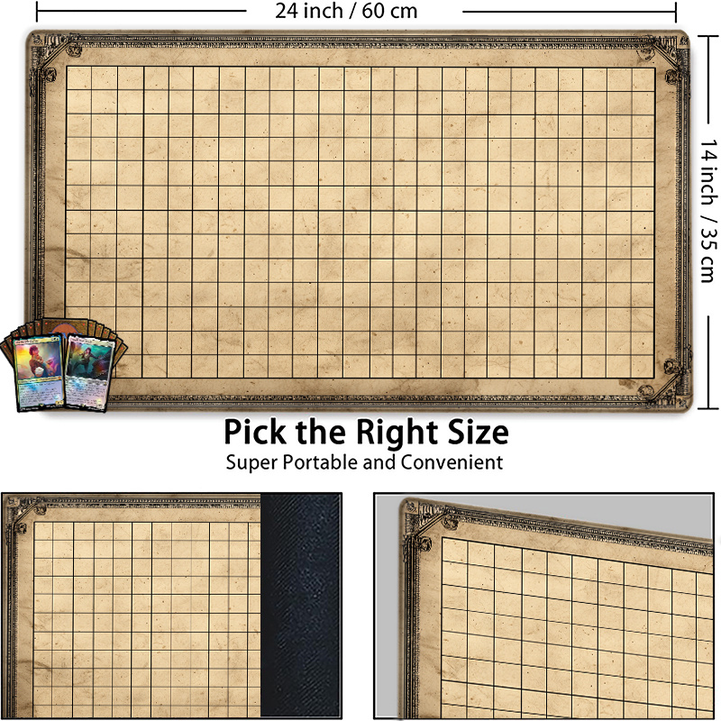 ヴィンテージグリッド卓上ゲームマットマジックパーティーゲーム - Play Mat Neoprene のレビューと価格