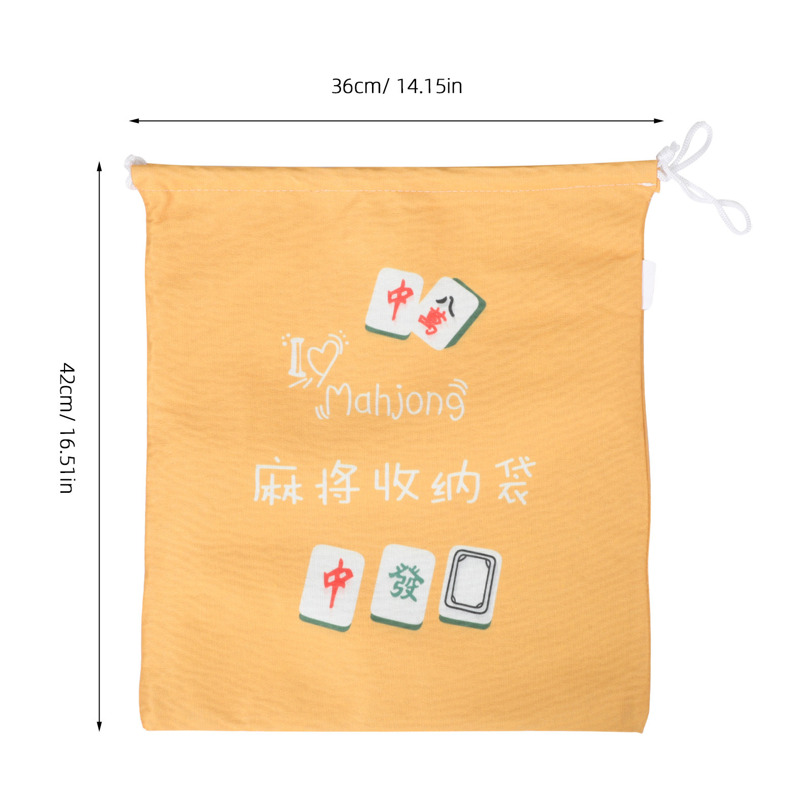 大型布製麻雀牌収納ポーチ、巾着袋、携帯用オーガナイザー、麻雀 - Tile Bag Drawstring のレビューと価格