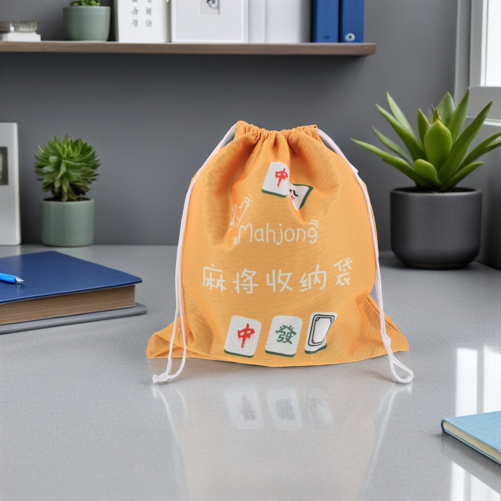大型布製麻雀牌収納ポーチ、巾着袋、携帯用オーガナイザー、麻雀 - Tile Bag Drawstring のレビューと価格