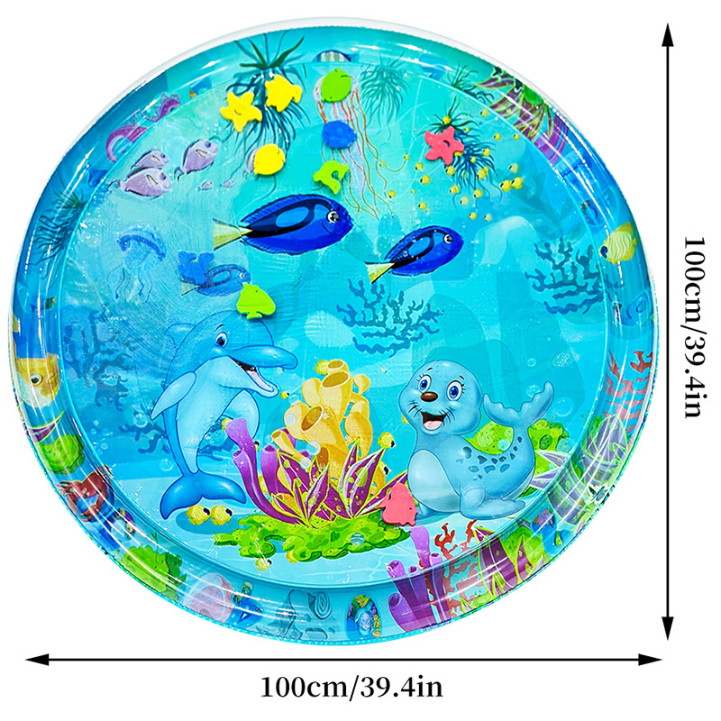 1pc 100 センチメートル大赤ちゃん遊び水マットイルカシ - Play Mat Neoprene のレビューと価格