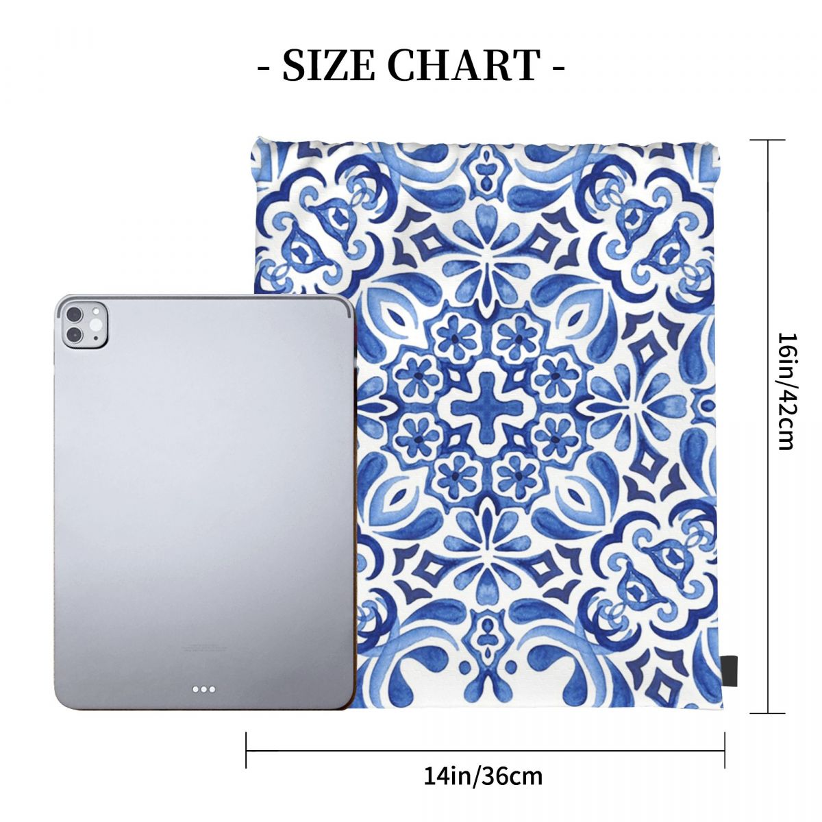 地中海モザイクタイル アズレホス バックパック カジュアル巾 - Tile Bag Drawstring のレビューと価格