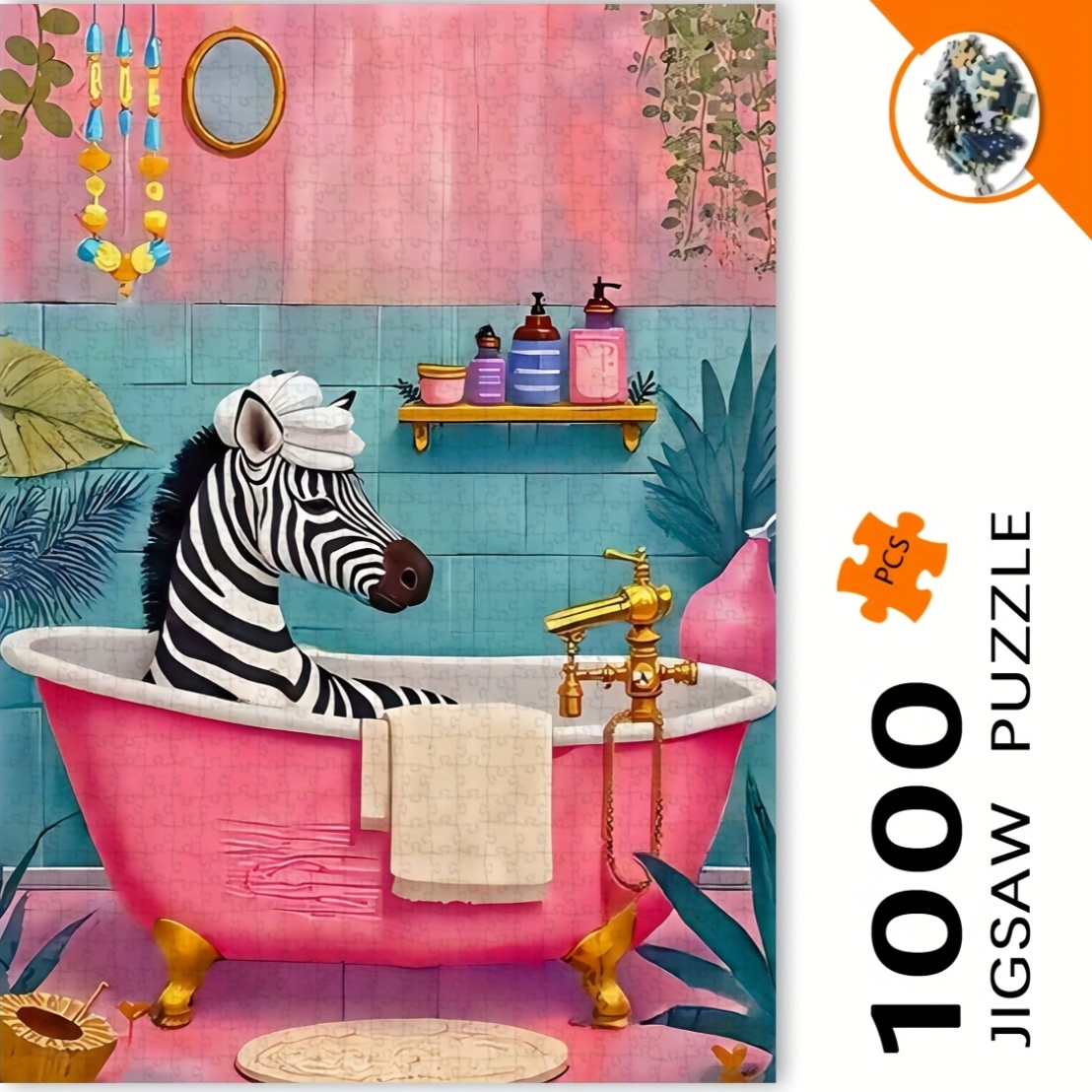 1000ピース ゼブラの泡風呂ジグソーパズル 大人向け -  - Jigsaw Puzzle Adult のレビューと価格